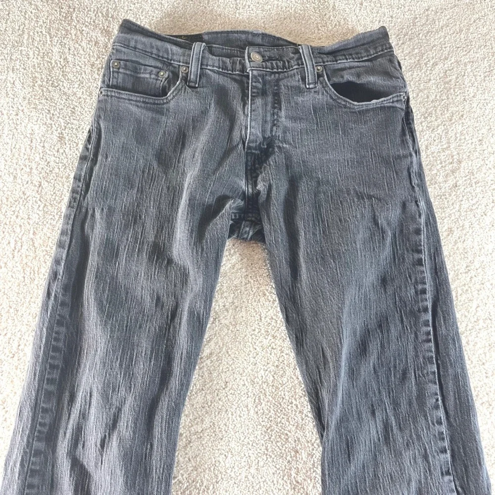 Levi's 514 Slim Fit Jeans Mens 30x32 Black‎ Faded Stretch Denim